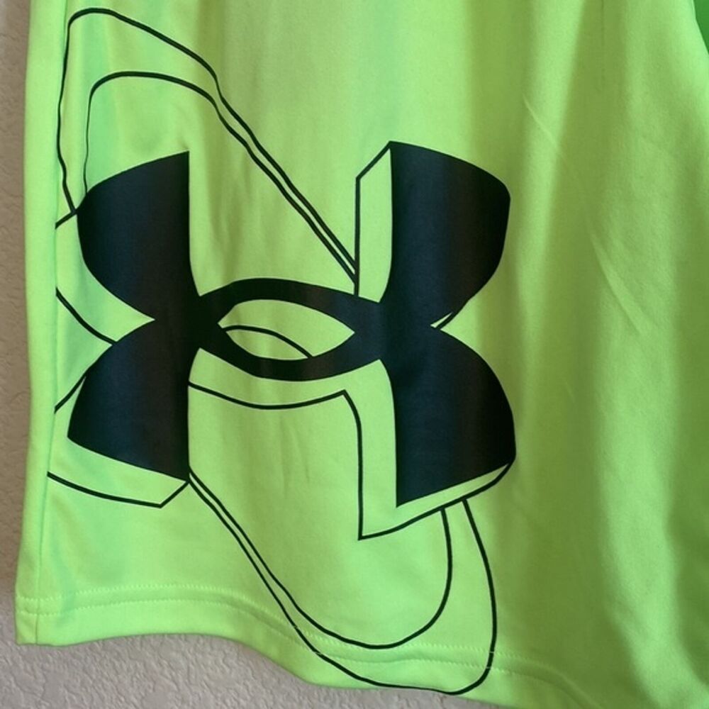 new under armour shorts youth XL loose athletic drawstring yellow boys - Picture 3 of 7